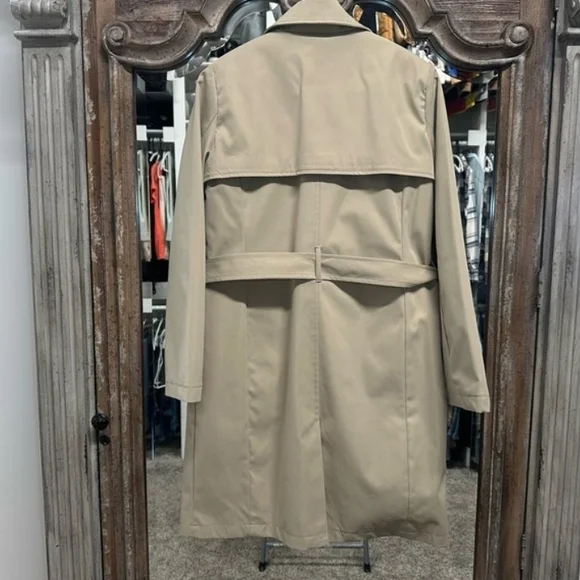 Time and Tru Beige Double-Breasted Trench Coat - Picture 2 of 9